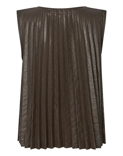 Rabens Saloner - Sinem Pleats Top - French Toast